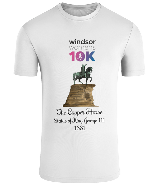 Windsor Women's 10k Copper Horse t-shirt - White