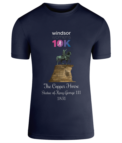 Windsor Women's 10K Copper Horse T-shirt- French Navy